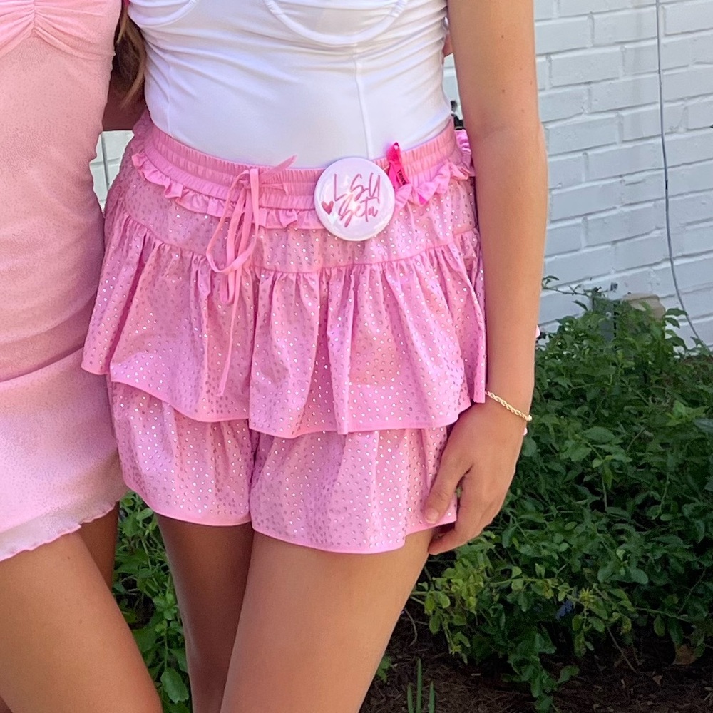 Pink Rhinestone Skort